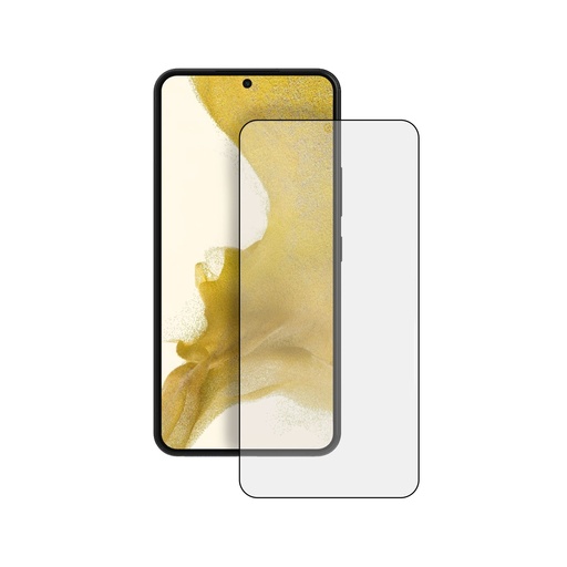 [000006918] Protector de pantalla Ksix para Samsung Galaxy S22 Plus, Flexi Glass, para colocación con máquina, 2,5D, Negro
