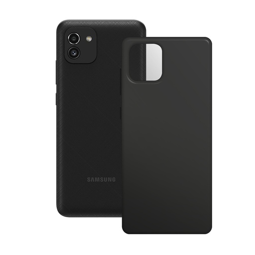 [000006922] Funda acabado mate para Galaxy A03 5g, Antirralladuras y antihuellas, Compatible con carga inalámbrica, Negro