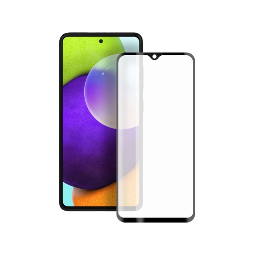 [000006924] Protector de pantalla Ksix para Samsung Galaxy A03 5G, para colocación con máquina, vidrio templado 9H, 2,5D, Negro