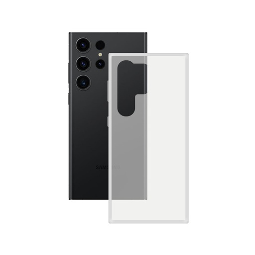 [000006945] Funda flexible para Samsung Galaxy S23 Ultra, Antihuellas, Resistente, Ligera, Compatible con carga inalámbrica, Transparente