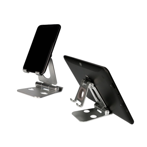 [000006955] Soporte escritorio para movil, tablet y smartwatch, Rotación: 360°, Material aluminio