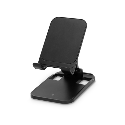 [000006960] Soporte escritorio Ksix para movil y tablet, Rotación 360°, Regulable, Negro