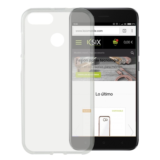 [000006967] Funda para Xiaomi Mi A1, Semirrígida, Transparente