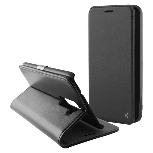 [000006985] Funda con tapa para Xiaomi Pocophone F1, Semirrígida, Standing, Negro