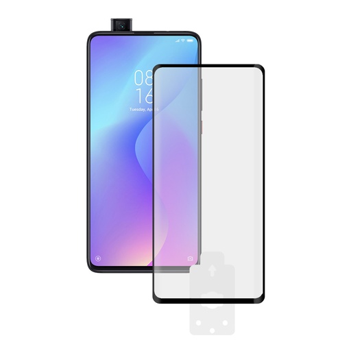 [000007018] Protector de pantalla para Xiaomi Mi 9T, MI 9T Pro, Vidrio templado, Grosor 0.33 mm, Negro