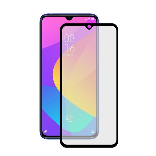 [000007027] Protector de pantalla para Xiaomi Mi 9 Lite, Vidrio templado, Grosor 0.33 mm, Negro