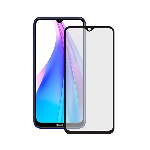 [000007037] Protector de pantalla para Xiaomi Redmi Note 8T, Vidrio templado, Grosor 0.33 mm, Negro