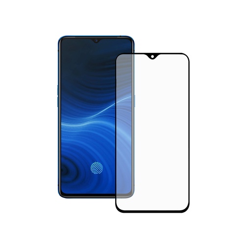 [000007055] Protector de pantalla para Realme X2 Pro, Vidrio templado, Grosor 0.33 mm, Negro