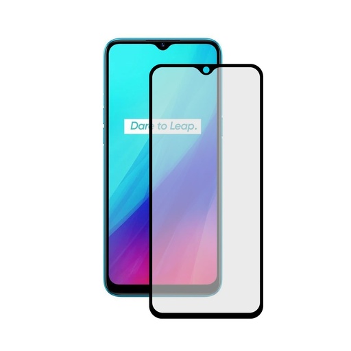 [000007058] Protector de pantalla para Realme C3, Vidrio templado, Grosor 0,33 mm, Negro