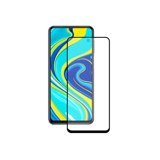 [000007060] Protector de pantalla para Xiaomi REDMI NOTE 9 Pro/NOTE 9S, Vidrio templado, Grosor 0,33 mm, Negro