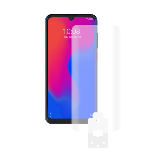 [000007066] Protector de pantalla para ZTE A7 2019, Vidrio templado, Grosor 0.33 mm, Transparente