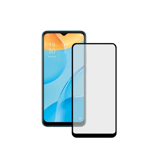 [000007115] Protector de pantalla para Oppo A15, Vidrio templado, Grosor 0,33 mm, Negro