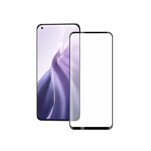 [000007120] Protector de pantalla para Xiaomi Mi 11, Vidrio templado, Grosor 0,33 mm, Negro