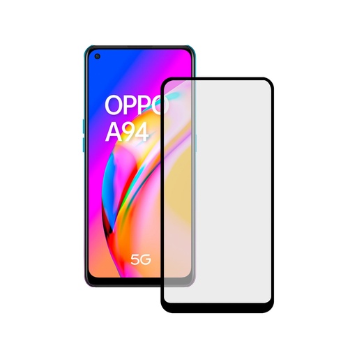 [000007138] Protector de pantalla para Oppo A94 5G, Vidrio templado, Grosor 0,33 mm, Negro
