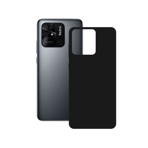 [000007144] Funda acabado mate para Xiaomi Redmi 10C, Antirralladuras y antihuellas, Compatible con carga inalámbrica, Negro