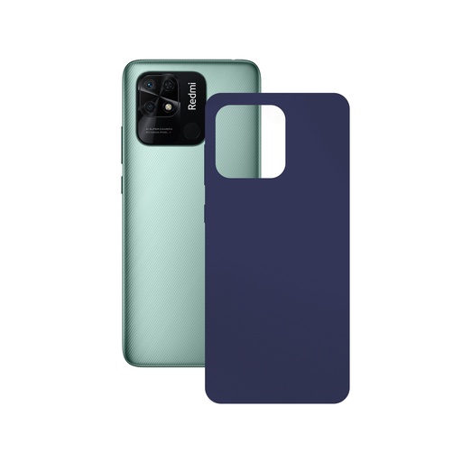 [000007145] Funda acabado mate para Xiaomi Redmi 10C, Antirralladuras y antihuellas, Compatible con carga inalámbrica, Azul Oscuro