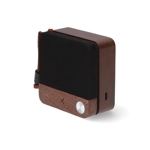 [000007151] Altavoz inalámbrico Ksix, Materiales ECO, Bluetooth 4.2, Autonomía Hasta 4 horas, Marrón