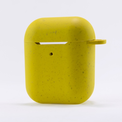 [000007156] Funda Ecológica para Apple AirPods 2ª generación, Semirrígida, Amarillo