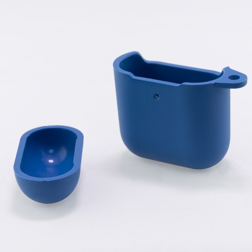 [000007157] Funda Ecológica para Apple AirPods 2ª generación, Semirrígida, Azul