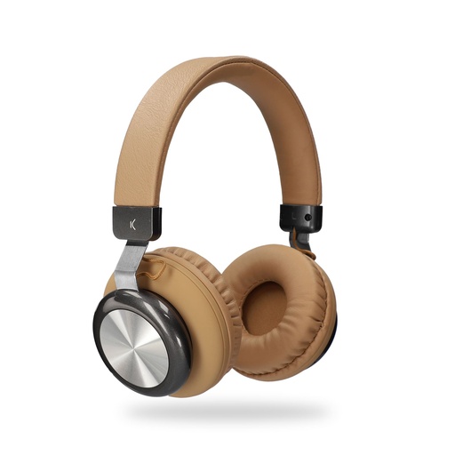 [000007166] Auriculares inalámbricos Retro2 Ksix, Radio FM, Tarjeta SD, Bluetooth 5.0, Autonomía 8 horas, Marrón