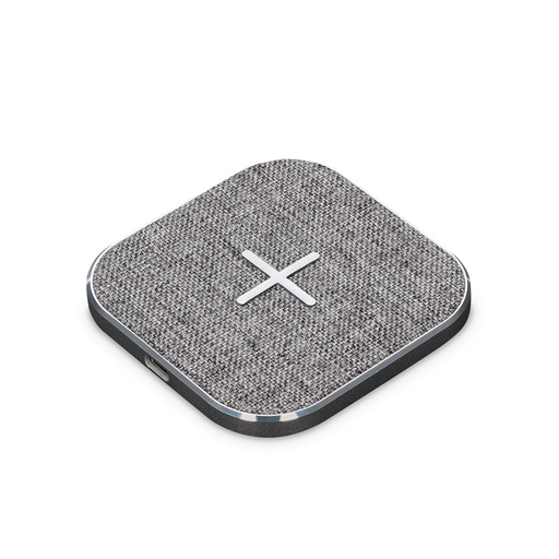 [000007192] Cargador inalámbrico Ksix, Carga rápida, 15W, Cable USB-C incluido, Gris