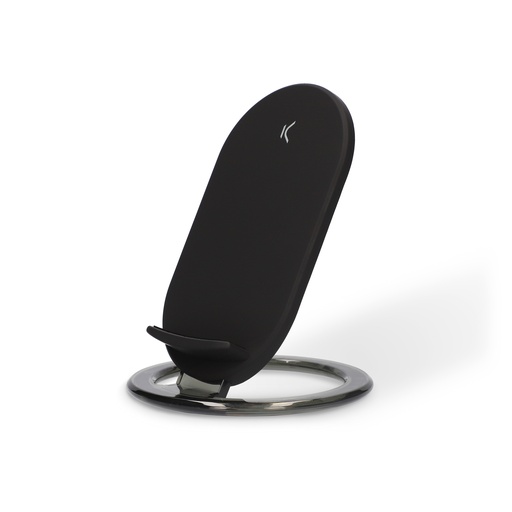 [000007194] Cargador inalámbrico sobremesa Ksix, 10W, Tecnología Qi, Fast charge, Negro