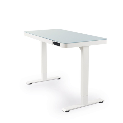 [000007237] Escritorio elevable, Altura regulable motorizada 71-121 cm, App incluida, Puerto USB incorporado, Peso máx. 100Kg, Blanco