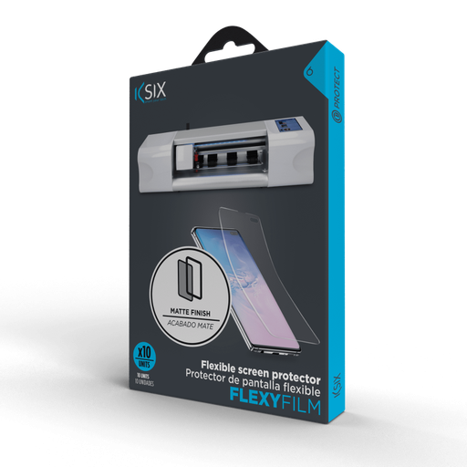 [000007241] Pack de 10 láminas plotter Ksix Mate, protectores de pantalla TPU, código de recarga