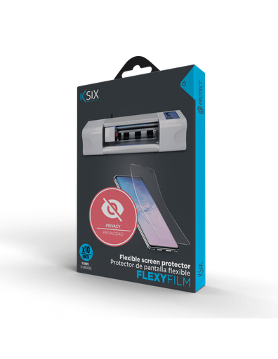 [000007245] Pack de 10 láminas plotter Ksix con filtro Privacy, protectores de pantalla TPU, código de recarga