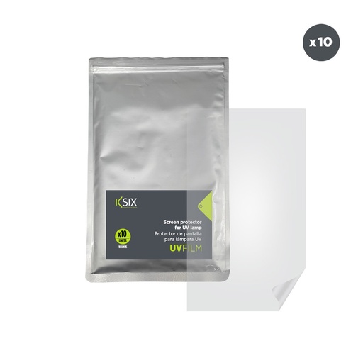 [000007248] Pack de 10 láminas plotter Ksix especiales máquiva UV, protectores de pantalla TPU, código de recarga
