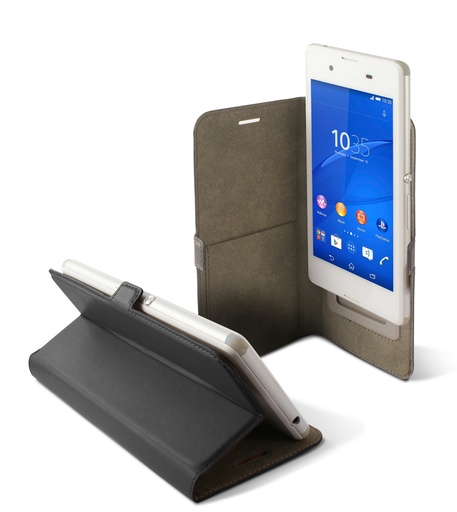 [000007254] Funda con tapa Universal para smartphone, Semirrígida, Negro