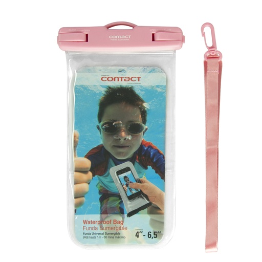 [000007257] Funda sumergible Universal para smartphone, Flexible, Rosa