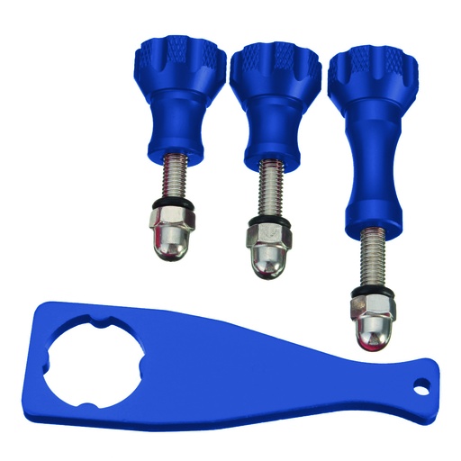 [000007268] Llave Multifunción Ksix Aluminio Para Gopro Y Cámaras Deportivas Azul Con 3 Tornillos