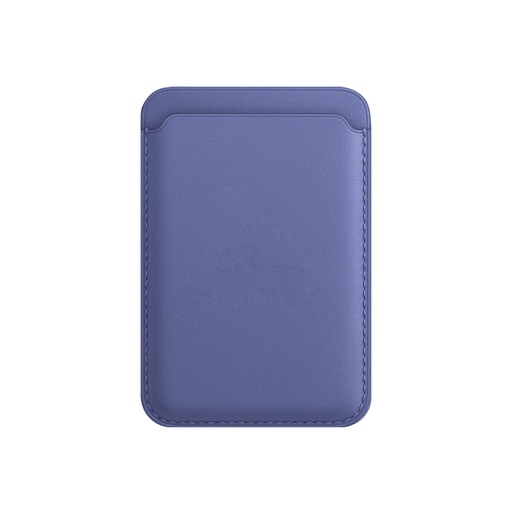 [000007291] Tarjetero magnético compatible con tecnología MagCharge, Piel vegana, Espacio para tarjetas y billetes, Azul violeta