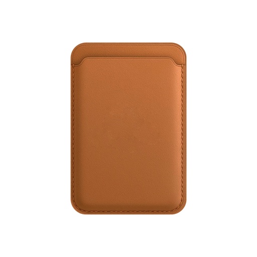 [000007292] Tarjetero magnético compatible con tecnología MagCharge, Piel vegana, Espacio para tarjetas y billetes, Camel