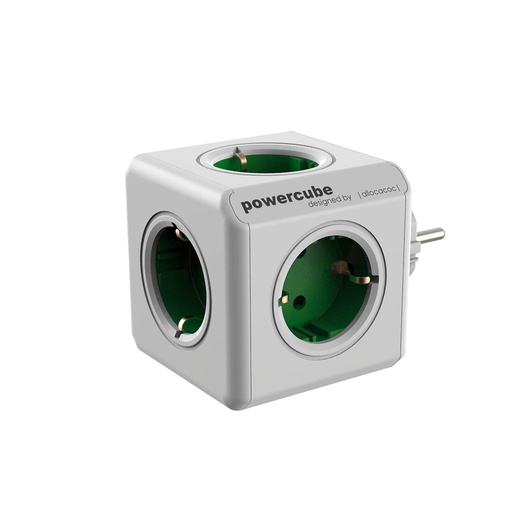 [000007310] Enchufe modular ALLOCACOC, 5 tomas de corriente, verde