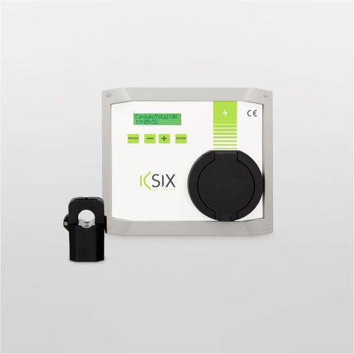 [000007362] Cargador de coche eléctrico Policharger KSIX IN-SC, 7.4kW, Monofásico, Conector Hembra Tipo 2, Sensor Gestión Dinámica Potencia