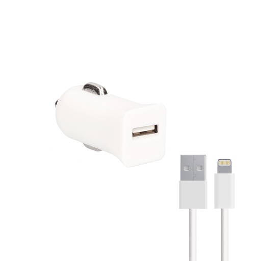 [000007408] Cargador de coche Contact, 10W, Made for iPhone + cable USB A - Lightning, Blanco