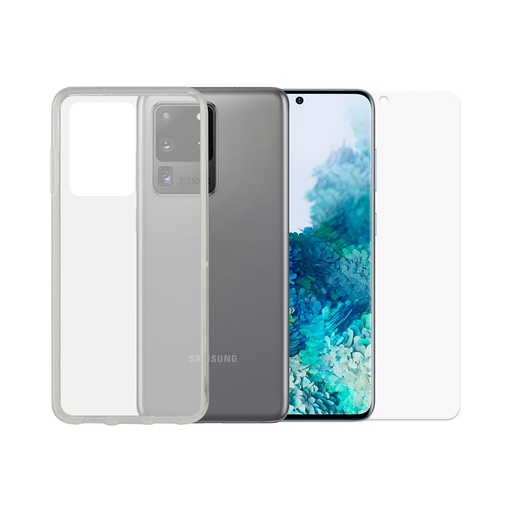 [000007468] Kit de Protección para Samsung Galaxy S20 Ultra, Flexible, Transparente