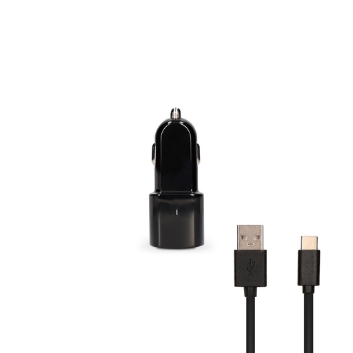 [000007616] Cargador de coche Contact, 12W + cable 1m USB A - USB C