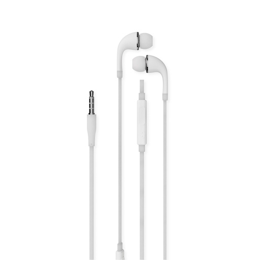 [000007619] Auriculares con cable Contact, Jack 3.5 mm, Longitud 120 cm, Blanco
