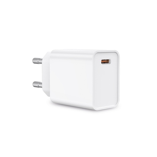 [000007642] Cargador de red Contact, 20W, Carga ultrarrápida, Power Delivery, USB-C, Blanco