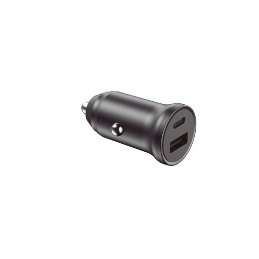 [000007645] Cargador de coche Contact, 20W, Carga rápida, Power Delivery y Quick Charge 3.0, Multipuerto USB-C y USB-A, Negro