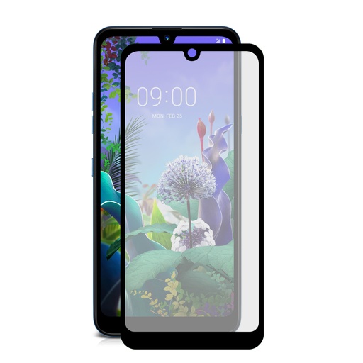 [000007672] Protector de pantalla para LG K40S, Vidrio templado, Grosor 0.33 mm, Negro