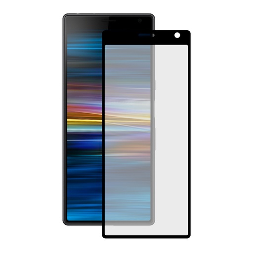 [000007685] Protector de pantalla para Sony Xperia 10 Plus, Vidrio templado, Grosor 0.33 mm, Negro