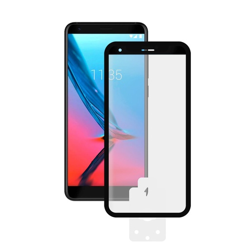 [000007691] Protector de pantalla para ZTE Blade A6 Lite, Vidrio templado, Grosor 0.33 mm, Negro