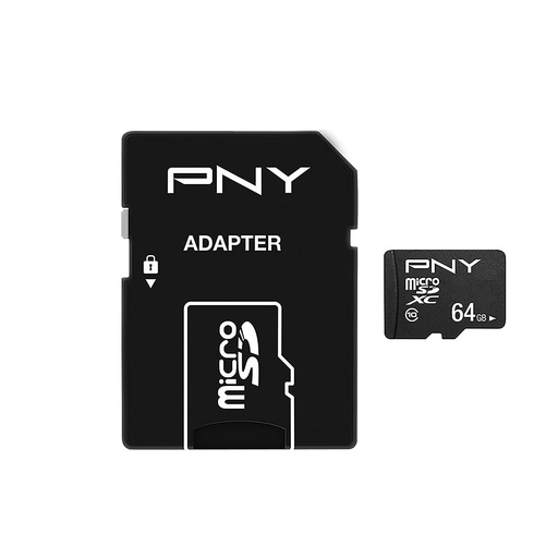 [000007785] Tarjeta De Memoria Pny Micro Sd 64 Gb Performance Plus Clase 10 Con Adaptador