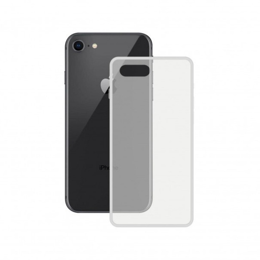 [000007787] Funda semirrígida para iPhone 7/8/Se 2020, Laterales reforzados, Compatible carga inalámbrica, Transparente, Packaging free
