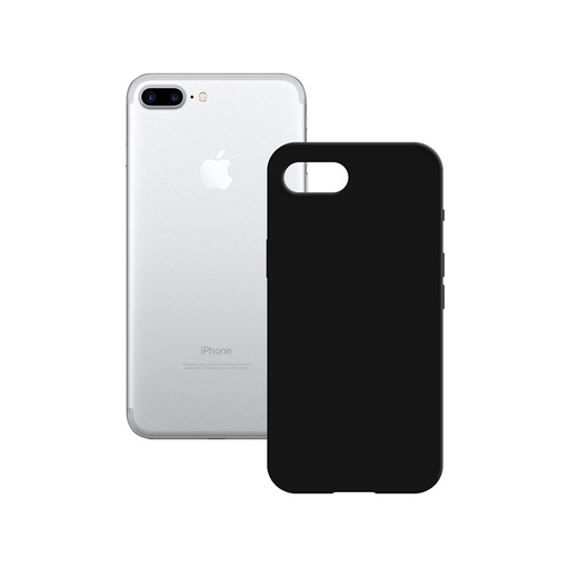 [000007788] Funda semirrígida para iPhone 7/8/ Plus, Antideslizante, Compatible carga inalámbrica, Negro, Packaging free