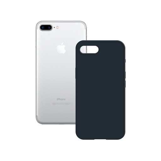 [000007790] Funda semirrígida para iPhone 7/8 Plus, Antideslizante, Compatible con carga inalámbrica, Azul Oscuro, Packaging free